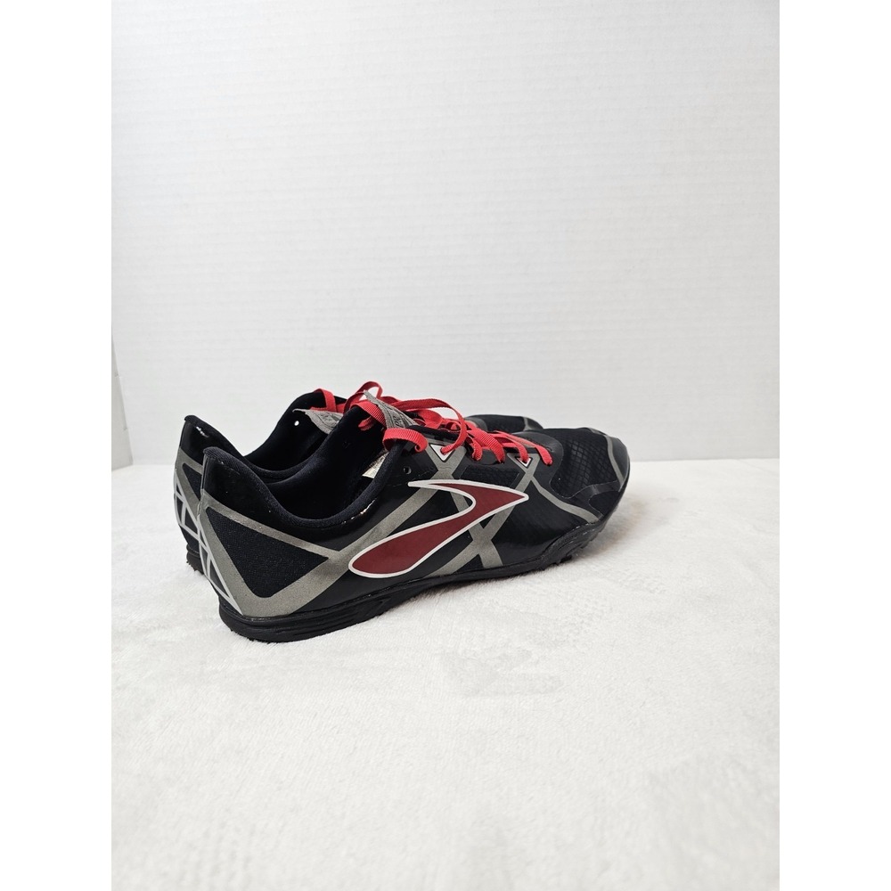 🖤Brooks PR Mens Track Spikes Running Race Shoes Black Red Low Size 10.5 - Picture 5 of 10